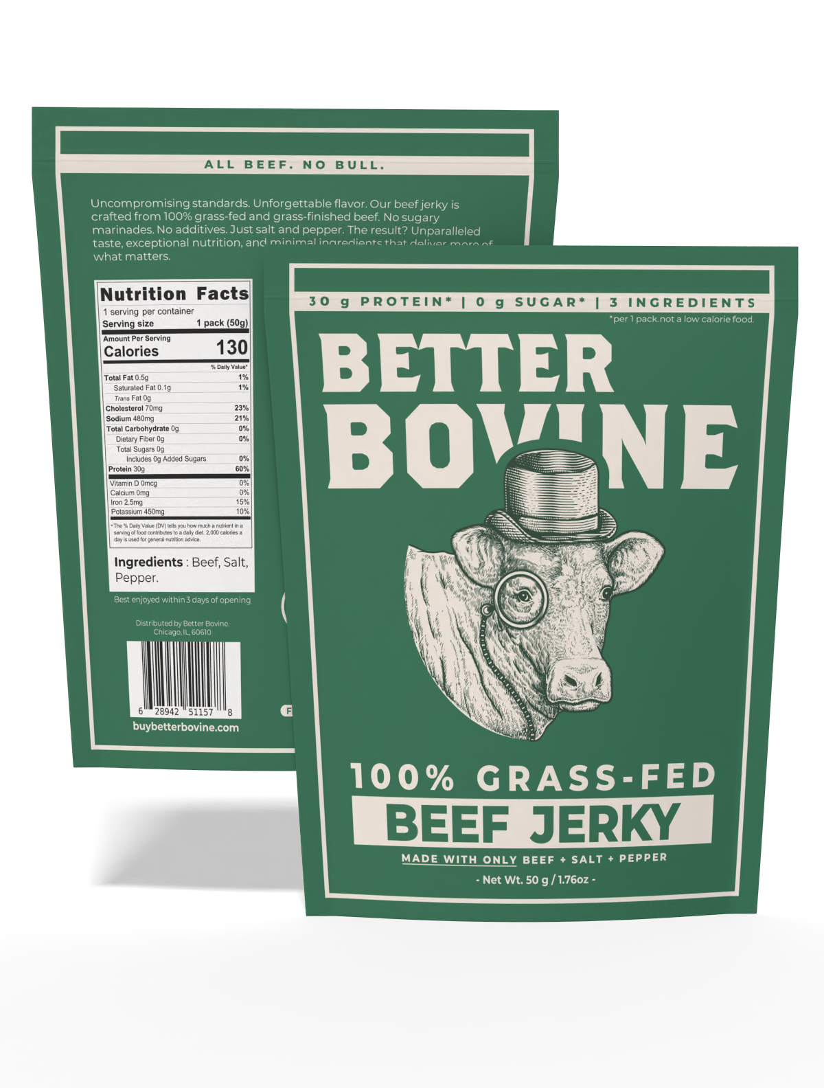 100% Grass-fed Beef Jerky